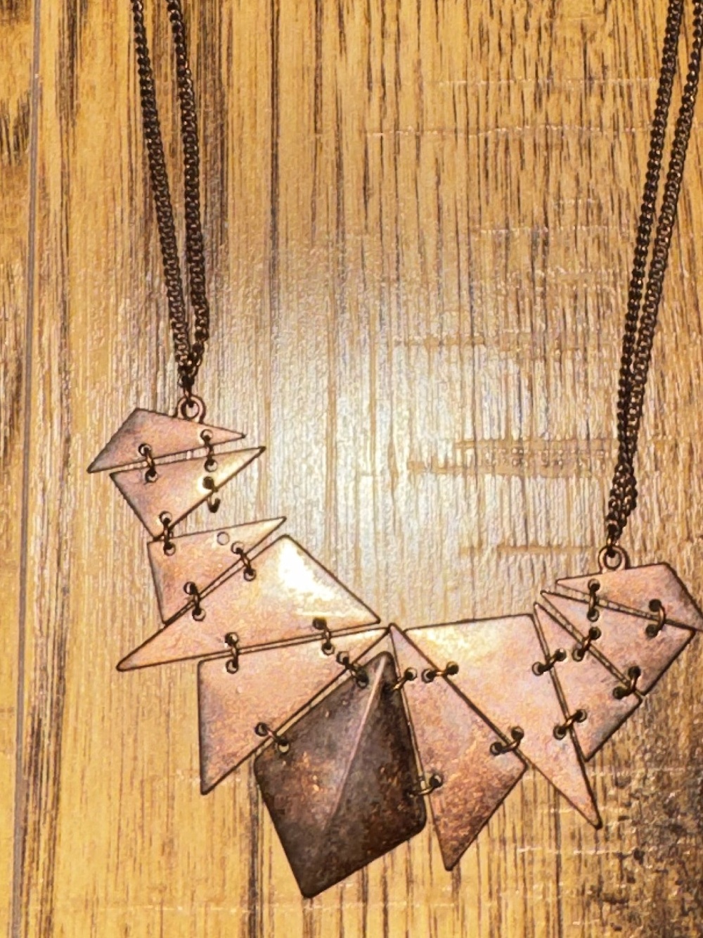 Copper Geometric Necklace